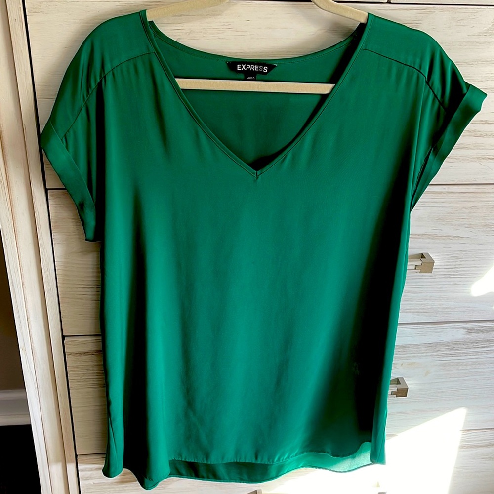 Kelly green Express blouse